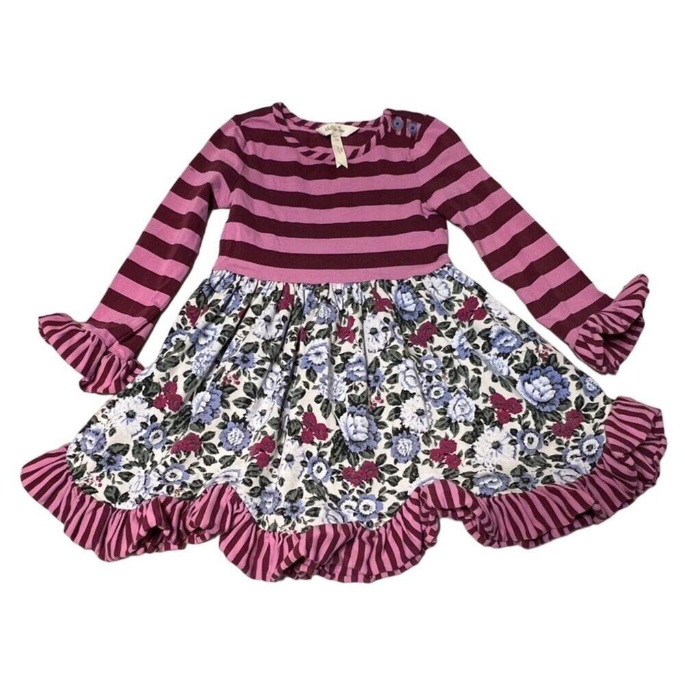 Matilda Jane Choose Your Own Path Wise One Dress Girls Size 4 Excellent very Gen